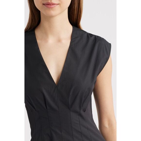 Rag & Bone Women's Black Ines Cotton Poplin Sleeveless Maxi Dress Size 8 NWOT - Picture 9 of 15